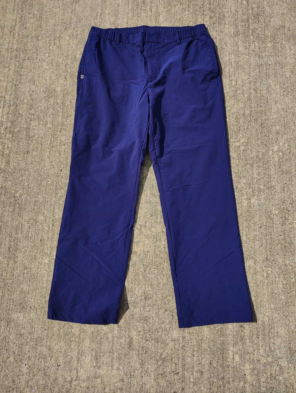 FIGS PRO Men's Scrub Pants Blue L Solid Woven Polyester Blend Medical